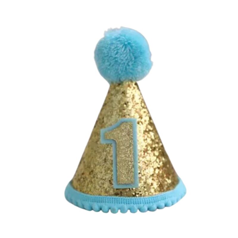 Small Sequin Number Hat (Blue)