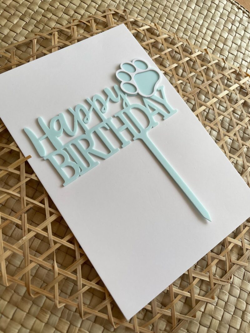 Happy Birthday Topper (Blue/Pink)