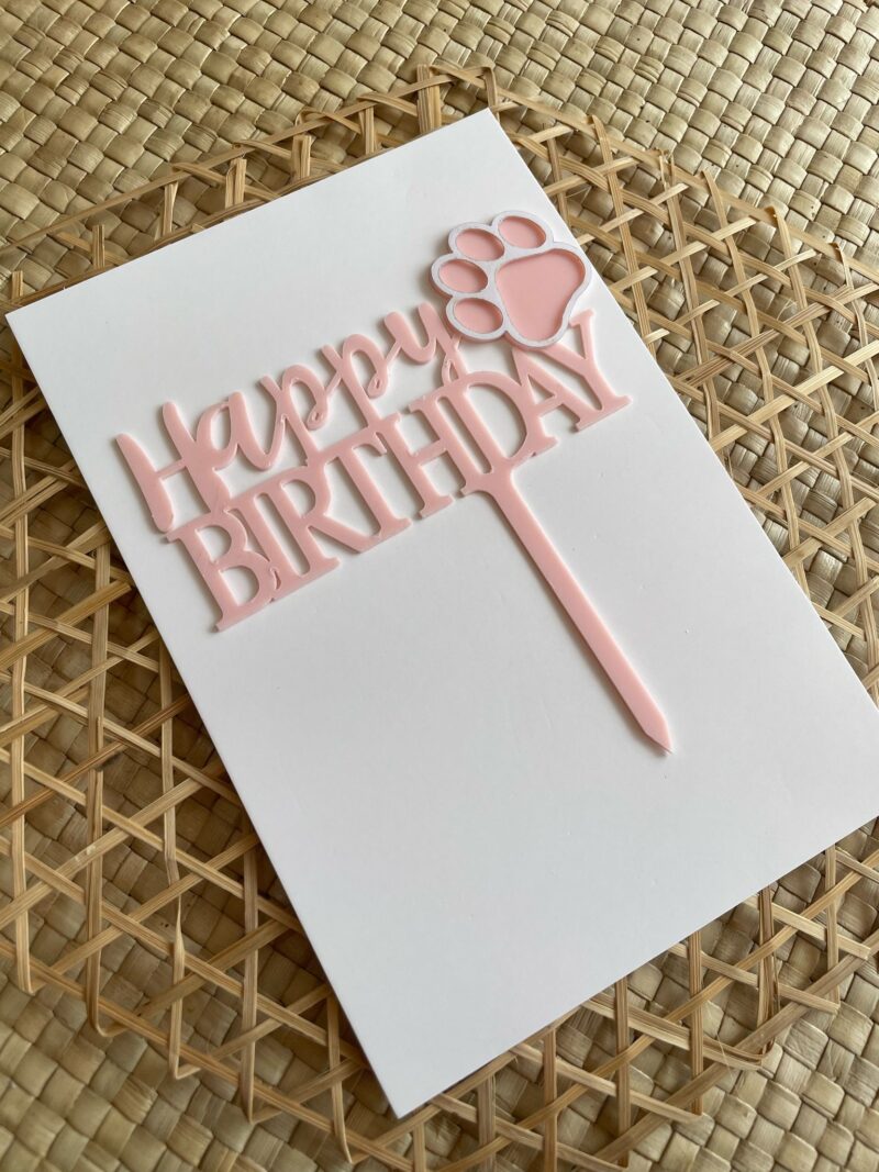 Happy Birthday Topper (Blue/Pink) - Image 2