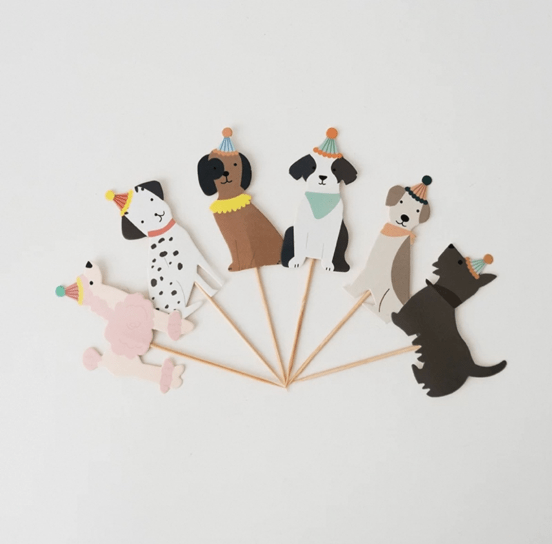 Dog Cake Flags (1 set)