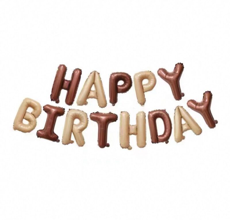 3D Mocha Birthday Balloons