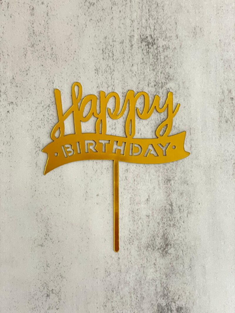Gold HDB Cake Topper